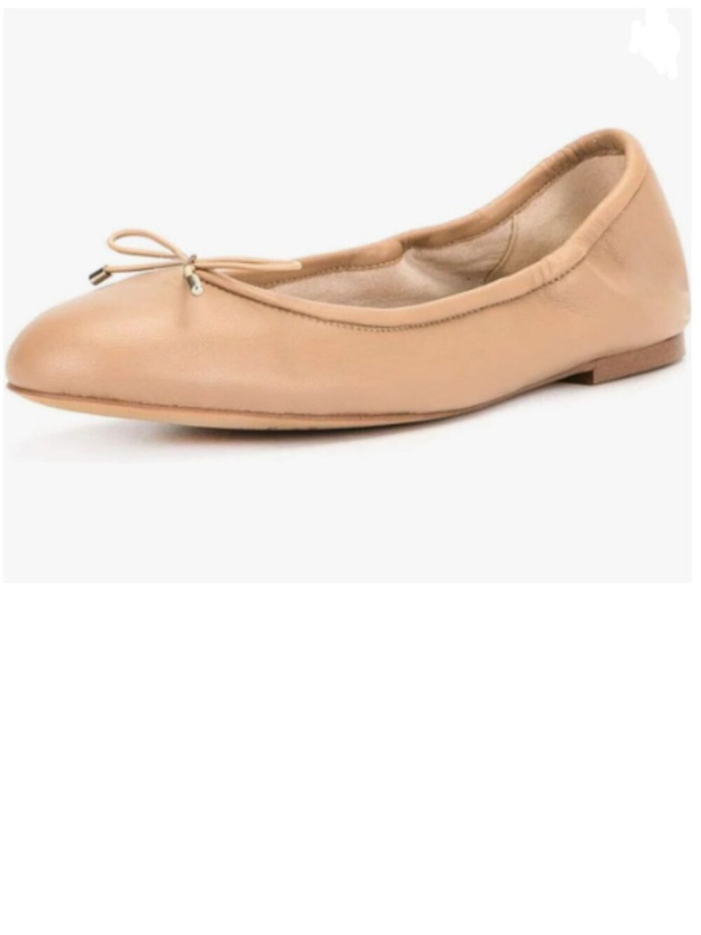 XYD Brown Cute Closed Round Toe Slip On Ballet Flats Bow Knot Comfortable Shoes